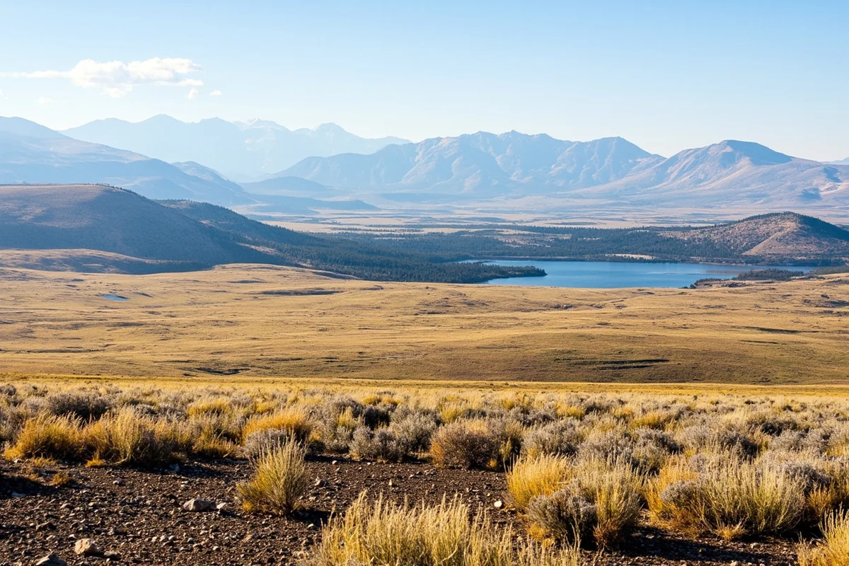 View of the Beartooth Plateau's rolling tundra basin from near Princess Lake